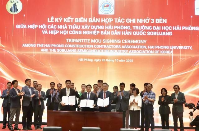 Ký kết hợp tác giữa Hiệp hội Công nghiệp Bán dẫn Hàn Quốc – Hiệp hội các Nhà thầu Xây dựng Hải Phòng – Trường Đại học Hải Phòng ẢnhThành phố Hải Phòng