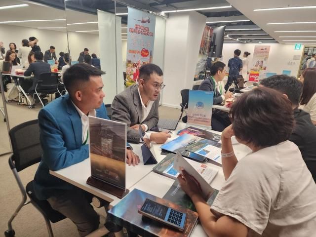 Quang cảnh buổi kết nối doanh nghiệp ẢnhYonhap News