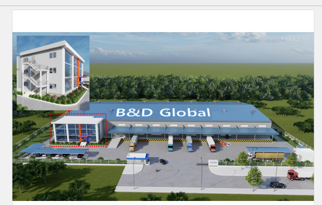 Phối cảnh Trung tâm logistics tại cảng Hải Phòng Việt Nam Ảnh Cảng vụ Busan BPA