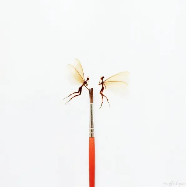 커피와 커피 찌꺼기로 그린 그림 | mbong.kr 엠봉