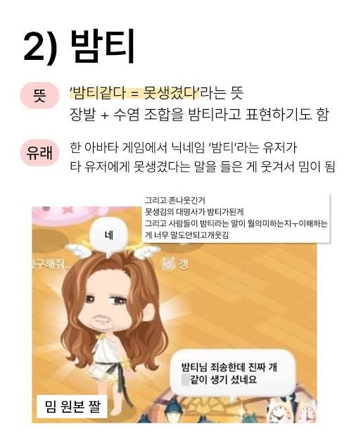 못생겼다는 말 대신 '밤티'?… 아바타 게임에서 시작된 기묘한 신조어 이미지