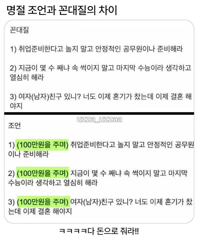 잔소리를 '황금빛 조언'으로 바꾸는 마법 이미지