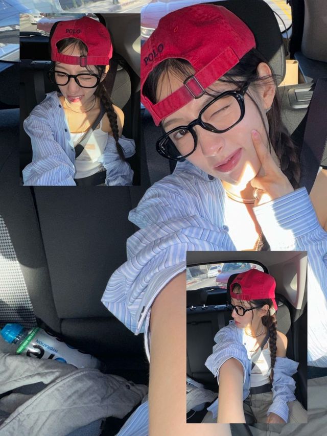 레드 캡과 카고 팬츠의 믹스매치, 러블리즈 정예인 이미지