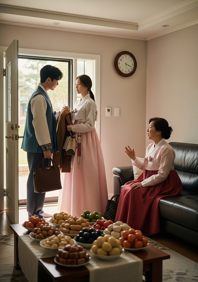 명절 당일 친정 방문을 미루라는 시어머니