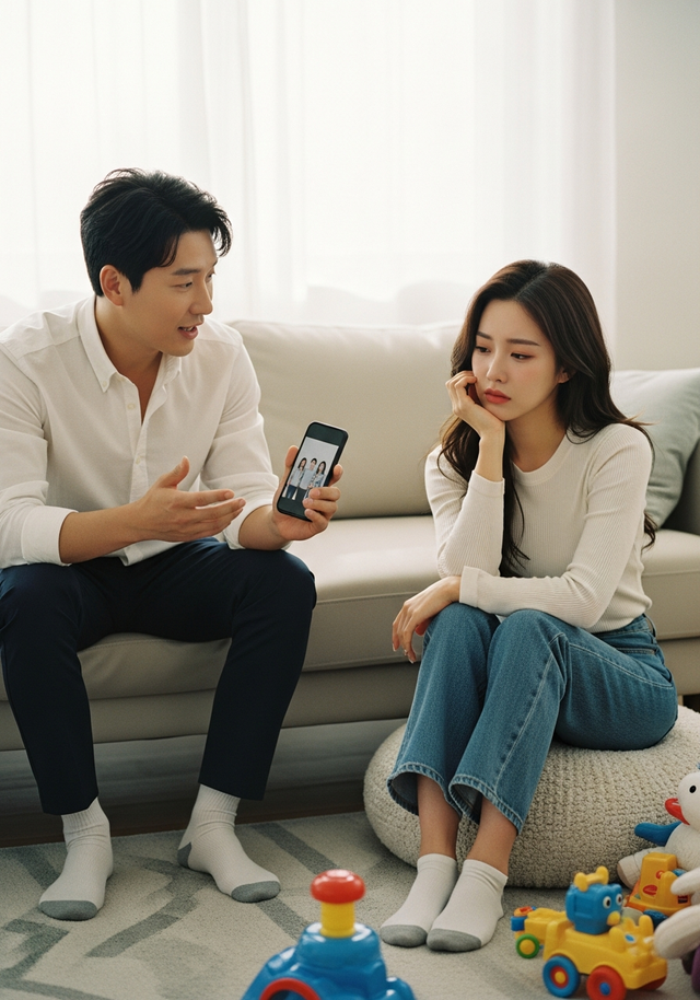 남편의 외모 비교 발언으로 상처받는 아내