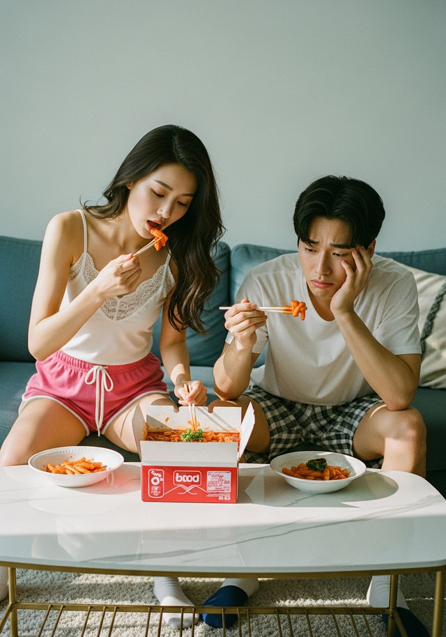 퇴사 후 배달 음식에 의존하는 배우자