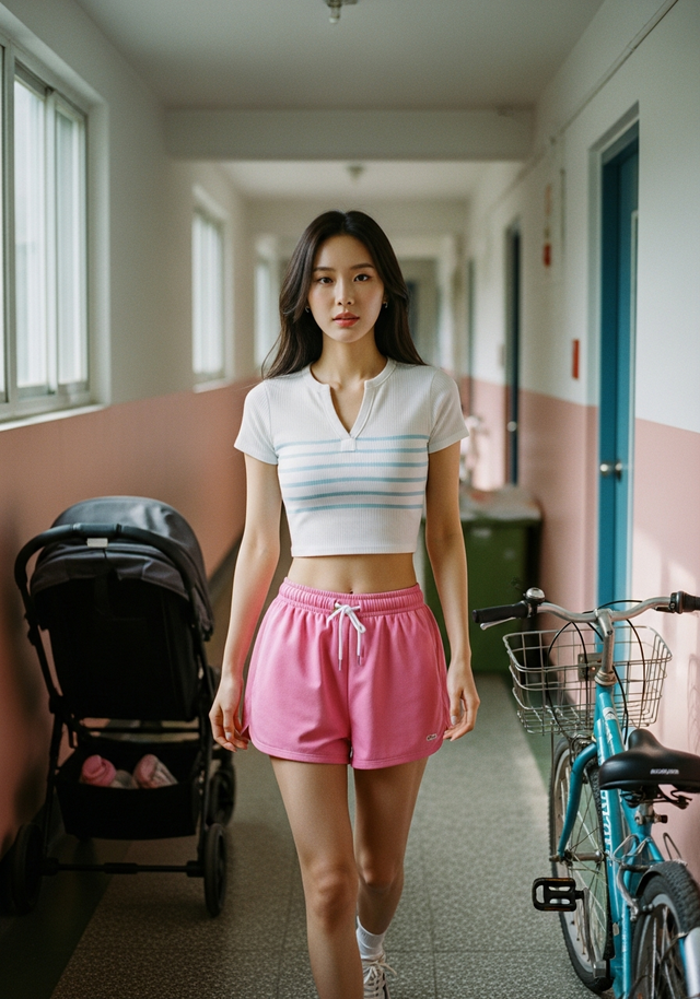 복도식 아파트 유모차·자전거 적치물 갈등