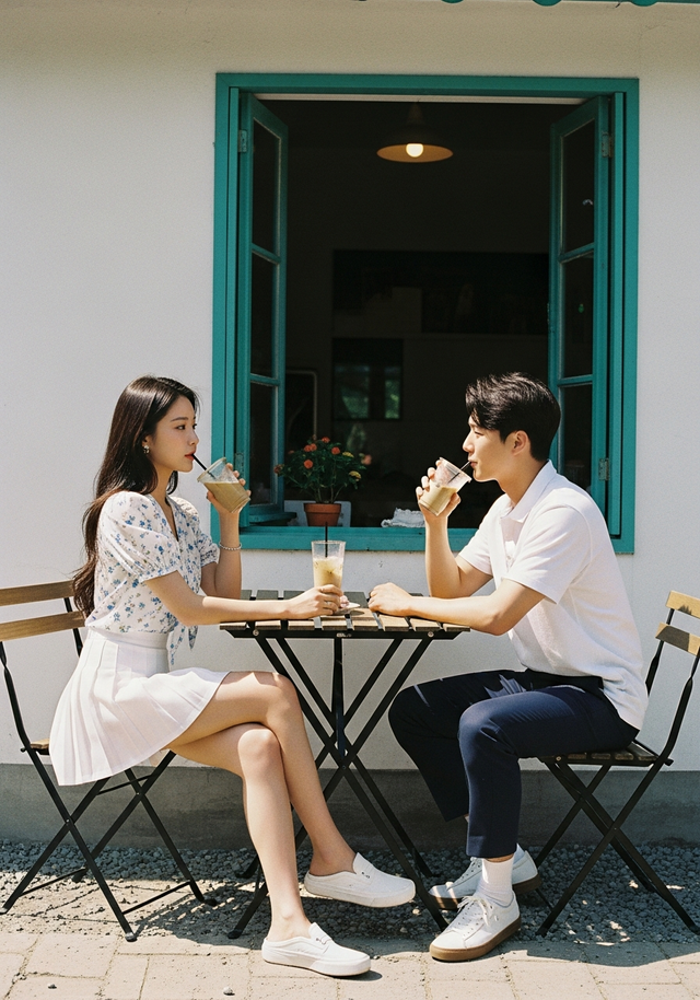 주말마다 장거리 카페 데이트를 원하는 연인