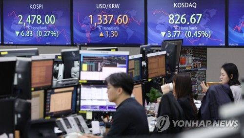 하나은행 딜링룸 [사진=연합뉴스]