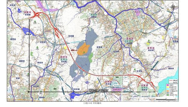 시흥~수원 민자도로사업 지역 개황도 [사진=군포시민사회단체협의회]