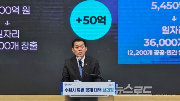 이재준 시장이 18일 시청 중회의실에서 '특별 경제대책 브리핑'을 열고 발언하고 있다./사진=뉴스로드 김영식 기자