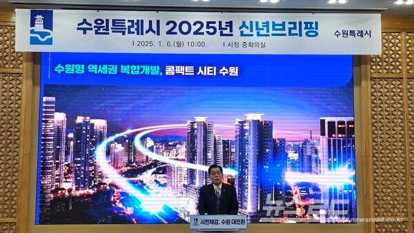 이재준 시장이 6일 신년 브리핑을 하고 있다./사진=뉴스로드 김영식 기자