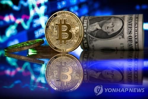 비트코인 로고와 이미지/연합뉴스
