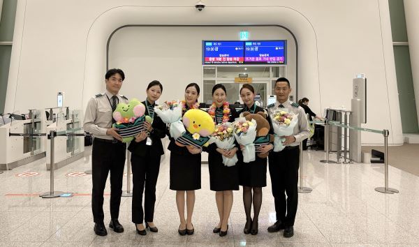 사진=에어서울. 괌 재운항 기념식