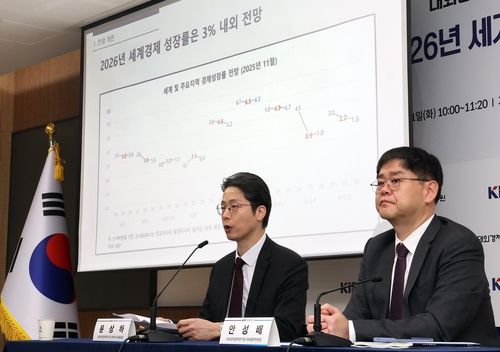 대외경제정책연구원(KIEP) 2026년 세계경제 전망 발표/연합뉴스