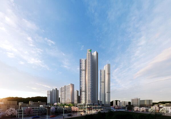 아이에스동서 ’울산 호수공원 에일린의 뜰’ 투시도