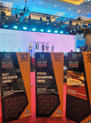 AFECA 2025 자카르타 유스챌린지 본선 한국 3관왕 상패 [사진=동덕여대 글로벌MICE융합전공]