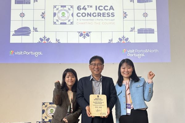 왼쪽부터 고양국제박람회재단 컨벤션뷰로본부 황수아 대리, 이상열 본부장, 안정희 팀장 [출처=고양CVB 본부]