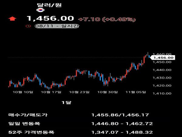 환율 [사진=인베스팅닷컴]