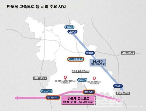 반도체고속도로 등 용인특례시의 주요 사업/사진=용인시