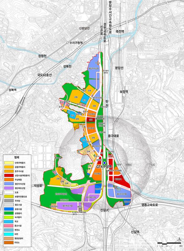 경기용인 플랫폼시티 토지이용계획도/사진=경기도