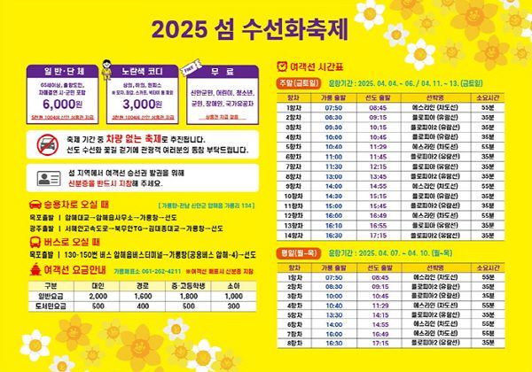 수선화 축제 정보. 출처=신안군