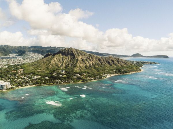 Aerial view of Leahi(Diamond Head) [출처=하와이관광청]
