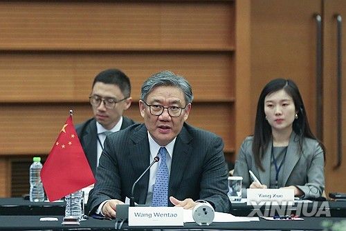 왕원타오 중국 상무부장/연합뉴스