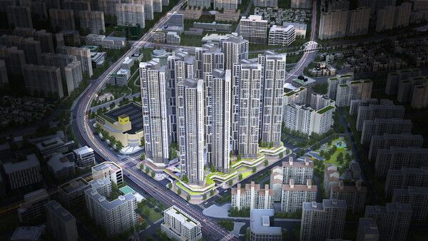 라온프라이빗 쌍용 센트럴타워 투시도