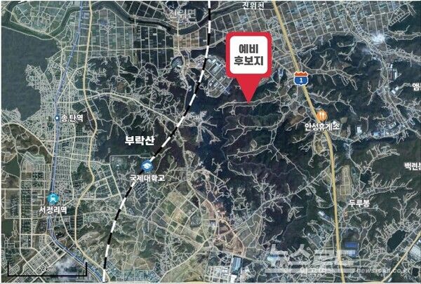 평택시 종합장사시설 예비 후보지 위치도/사진=평택시