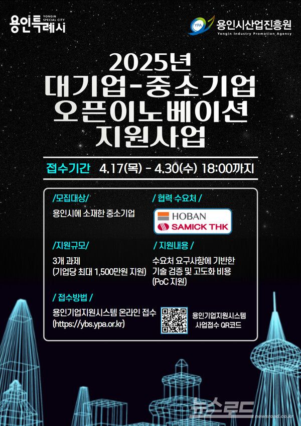 ‘2025년 대기업-중소기업 오픈이노베이션 지원사업’ 포스터/사진=용인시산업진흥원