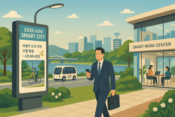 챗지피티로 그린 스마트시티 모습