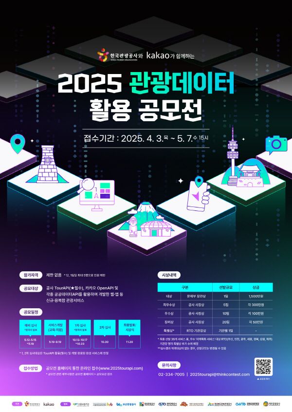 [한국관광공사] 2025 관광데이터 활용 공모전 포스터