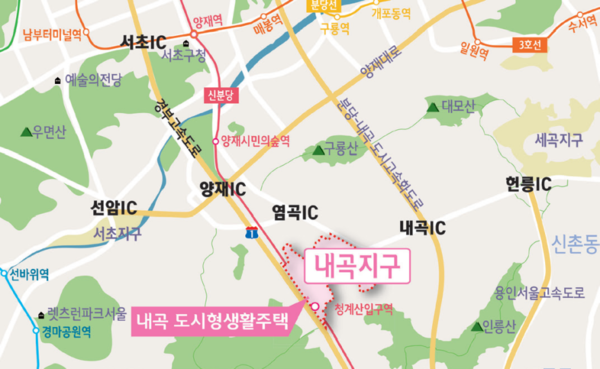 서초내곡지구 분양 위치도 [사진=SH공사]