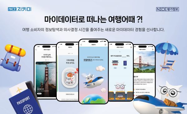 NICE평가정보가 여행 및 숙박 관련 데이터를 활용한 전 분야 마이데이터 선도서비스 ‘마이데이터로 떠나는 여행어때’를 정식 오픈했다. [출처=NICE평가정보]