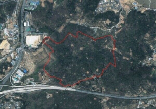 빨간 선 안이 스포츠파크가 들어설 부지다