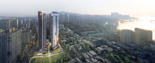 대우건설이 부산 광안동에 짓는 '푸르지오 오셔니티' 조감도/연합뉴스