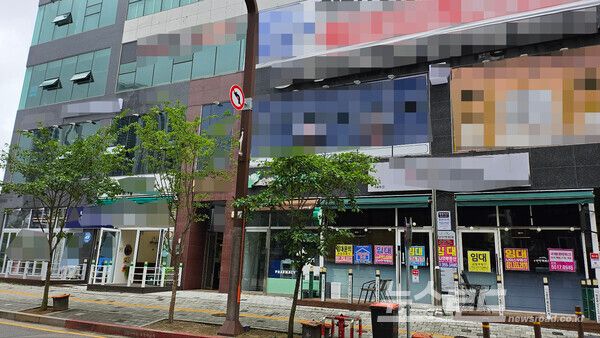 부동산 분양사업자 A씨에게 123억 원을 대출해 지어진 근린생활상가 현장. A씨는 총 480억을 대출받아 상가 건물 두 동을 완공했다. /사진=뉴스로드 김영식 기자&nbsp;