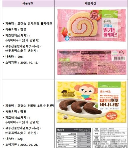 회수 대상 제품 정보/연합뉴스