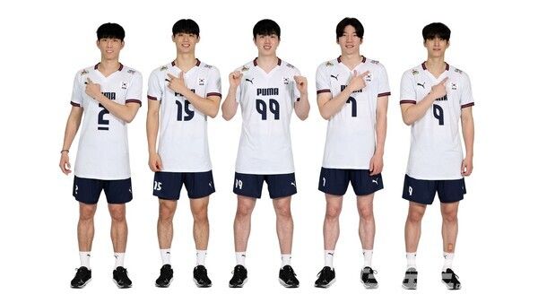 '대왕님표 여주쌀' 로고와 문구를 삽입한&nbsp; 배구국가대표팀 유니폼/사진=여주시