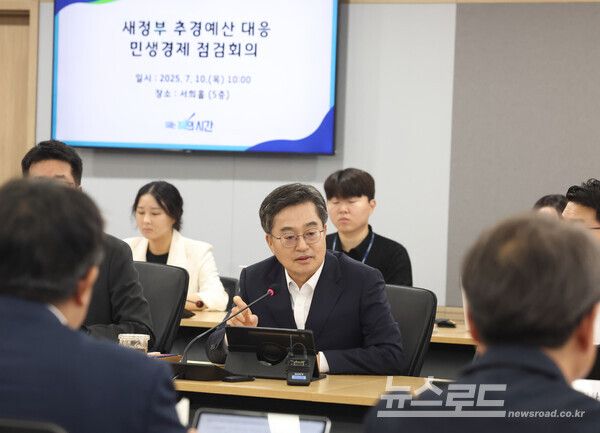 김동연 지사가 '새 정부 추경예산 대응 민생경제 점검회의'에서 발언하고 있다./사진=경기도