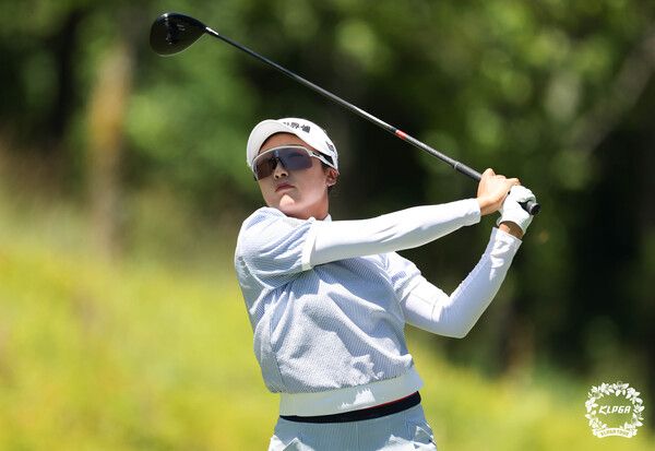 김민주 하이원리조트 여자오픈 2025 3R 2번홀 티샷 (사진제공 KLPGA)