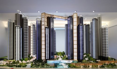 대우건설이 마련한 개포우성7차 홍보관 내 '써밋 프라니티' 모형도/연합뉴스