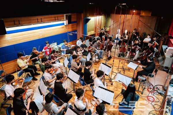 경기리베라오케스트라의 녹음 현장 모습/사진=경기아트센터