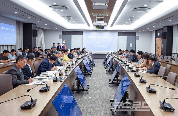 시청 글로벌센터에서 열린 거북섬 활력증진TF 확대회의 진행 모습/사진=시흥시