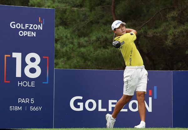 조우영 18번홀 드라이버 티샷 (사진제공 KPGA)