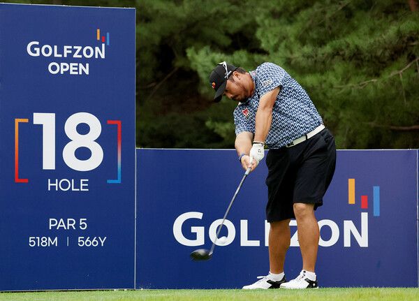 정찬민 18번홀 드라이버 티샷 (사진제공 KPGA)