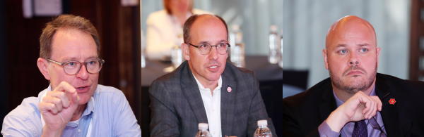 왼쪽부터 나이아가라 공원 위원회 데이비드 아담스, 토론토관광청 앤드류 위어, 오타와관광청 마이클 크로켓 [사진=캐나다관광청 한국사무소]