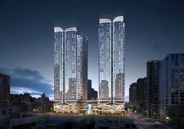 대우건설이 부산에서 분양중인 ‘서면 써밋 더뉴’ 투시도