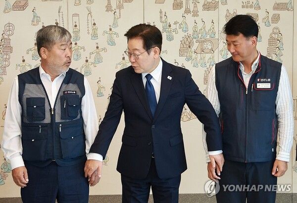 양대노총 위원장 만난 이재명 대통령/연합뉴스